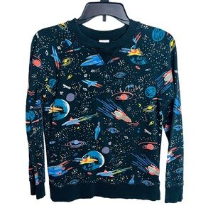 Hanna Andersson Space Themed Lightweight Sweatshirt Youth 140